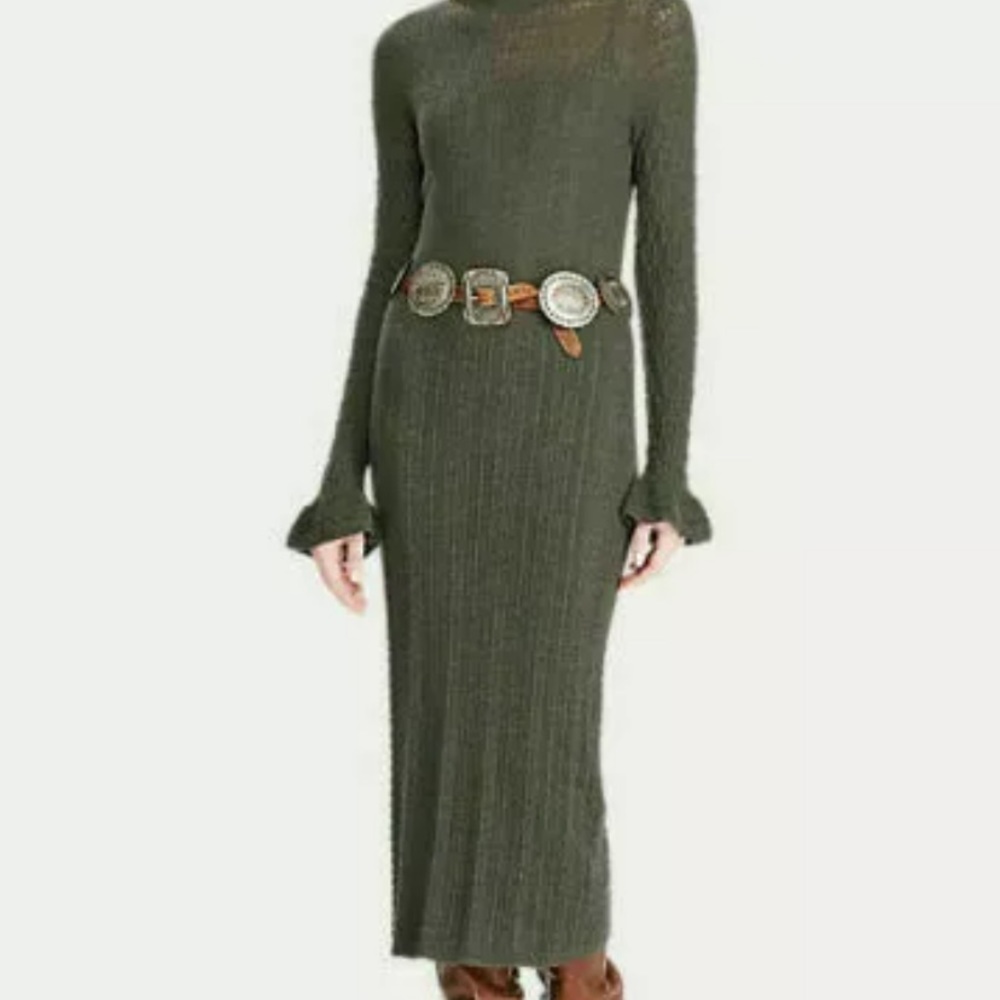 Polo Ralph Lauren Pointelle Turtleneck Sweater Dress
